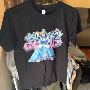 Cinderella graphic Blackshirt Kids with Princess Design